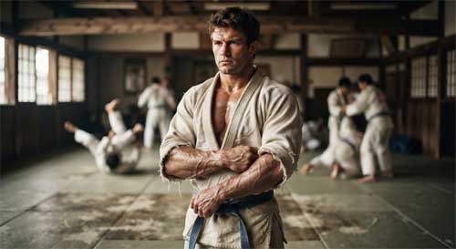 Judoca estadounidense ejecutando una proyección de cadera con potencia y técnica
