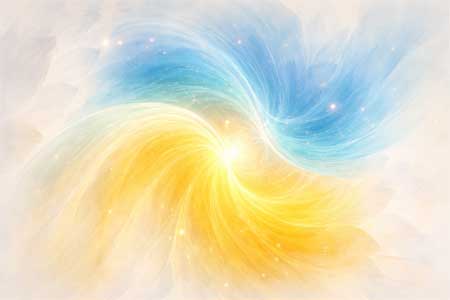 Representación artística de los colores del Dharma