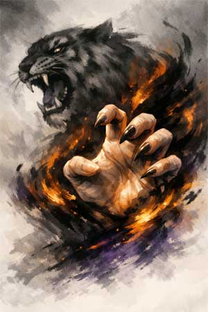 Garra de Tigre con energía oscura y potente