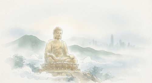 El Gran Buda de Tian Tan en la isla de Lantau, Hong Kong