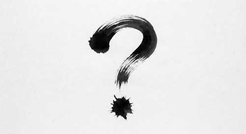 Representación abstracta de un signo de interrogación estilizado
